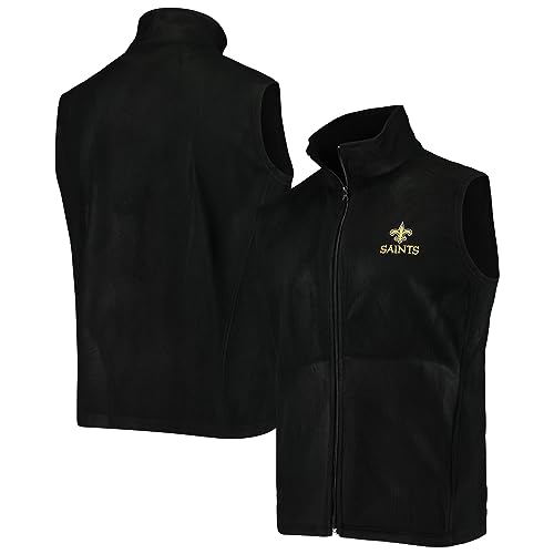 Image of dunbrooke Men's Black Minnesota Vikings Houston Fleece Full-Zip Vest