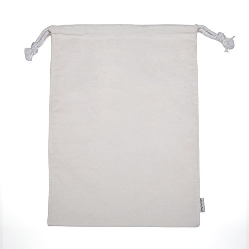 Augbunny 100% Cotton Canvas Travel Laundry Bag, 2-Pack