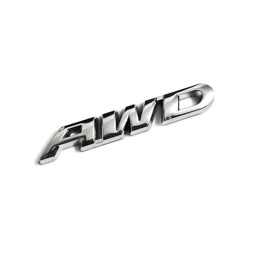 Image of PTDecals 1 Pcs Silver Metal AWD Emblem Sticker Badge Decal for Auto Car Trunk Tailgate Side Fenders Decoration