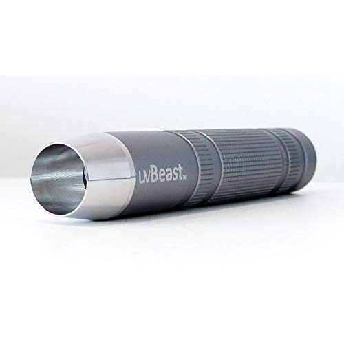 uvBeast MINI 365nm UV Flashlight with Blacklight [Improved Edition] HIGH POWER PROFESSIONAL 5w Dual LED - 18650 Rechargeable Battery (Not Supplied) – Works Even in Ambient Light – Registered Design