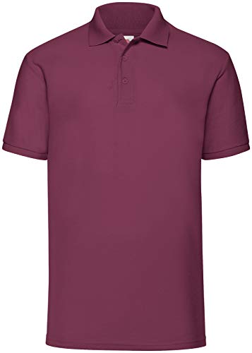Fruit of the Loom Herren 65/35 Poloshirt, Rot-Rot (Burgunderrot), L