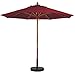 Wood Umbrella,7 Ft,1-1/2" Pole,Burgundy