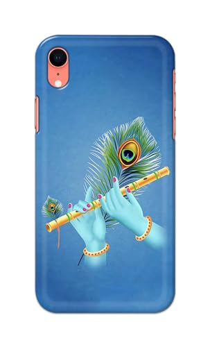Image of PRINTFIDAA Printed Hard Back Cover Case for Apple iPhone XR Back Cover (Flute in Krishna Hands) -112