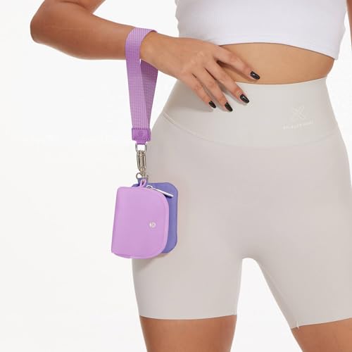 Image of Dual Pouch Wristlet Wallets for Women, Mini Zip Around Wristlet Wallet, Double Pocket Wrist Wallet Portable Coin Purse Zipper, Gift for Women Mom Girl Friend Sister Her Wife Daughter Girlfriend