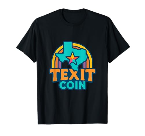 Texit Coin Retro Texas Design Bold Star State Crypto T-Shirt