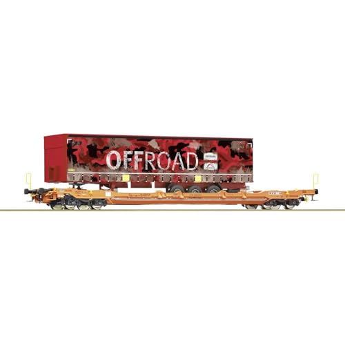 Chariot de poche H0 Sdgnss wagon porte-remorque Wascosa epoque 6 pour train miniature