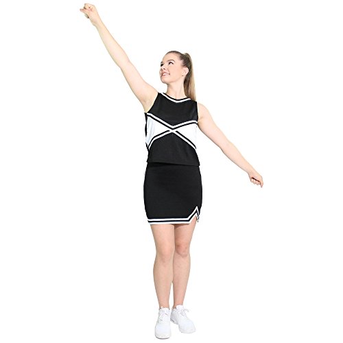 image for Danzcue Women’s 2-Color Kick Sweetheart Cheerleading Uniform Shell T