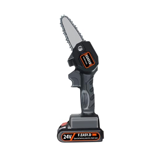 Mini Chainsaw Cordless,4-Inch Handheld Chainsaw for Garden Pruning,Small Portable Handheld Electric Power Chain Saw for Gardening Wood Cutting,24V Rechargeable Operated,Bonsai Trunk,and Firewood