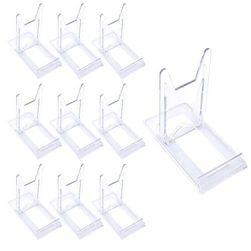 トレーディングカード 展示 プレートスタンド ミニ スタンド 透明 小さい 展示スタンド 折畳み トレカ 展示 カードスタンド 卓上 写真 財布 CD 名刺 カード バッジ 収納 カード立て ラック 小物入れ 整理