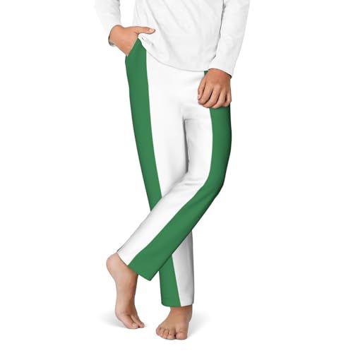 Pakistan Flag Kids Full Print Bottoms ，Soft Cotton-Like Fabric, Elastic Waist For Casual Play And Daily Wear4