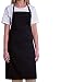 Bib Aprons-Black-2 Piece Pack-new Spun Poly-commercial Restaurant Kitchen-**free Shipping**