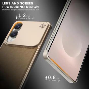 Image of TechTrendz Super Slim Aluminium Leather Case for Samsung Galaxy S25 Edge | Luxury Aroma Perfume Cover with Metallic Finish Compatible with Samsung Galaxy S25 Edge 5G 2025 (Black)