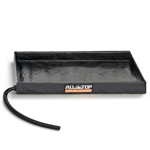 ALL-TOP Shower Room Water Base, 41x41x5in Foldable Collapsible Shower Basin Pan w/Removable Drain Pipe, Universal Shower Tent Waterproof Mat w/Storage Bag
