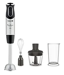 Moulinex DD6558 Quickchef 3-in-1 staafmixer, 1000 W, mixer met Powelix-technologie en 10 snelheden, 3 accessoires, beker 800 ml, hakmolen 500 ml en garde, messen van roestvrij staal