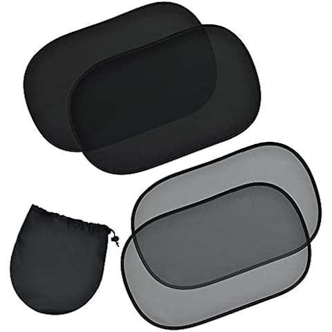 EcoNour Baby Car Window Shade - 4 Pack (50.8 x 30.4 cm) | Car Side Window Sun Shade for Baby with Total Sun Glare, Heat, and UV Protection | Back Window Sunshade Blocker for Car Cover