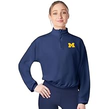 CERTO NCAA womens Waffle Cropped 1/4 Zipped Sweatshirt