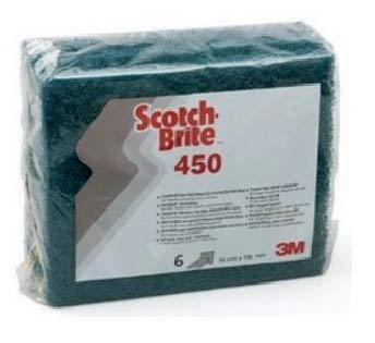 Scotch-Brite™ Heavy Duty Scouring Pads 450, Blue, Cash & Carry, 95 mm x 158 mm, 6/Pack