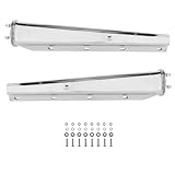 CHDT66 30" Heavy Duty Spring Loaded Chrome Mud Flap Hangers for Semi Trucks All in One Kit - Straight - Bolt Spacing: 2.5" - Kit Contains All Hardware for mounting Flaps - 1 Pair (2 PCS)