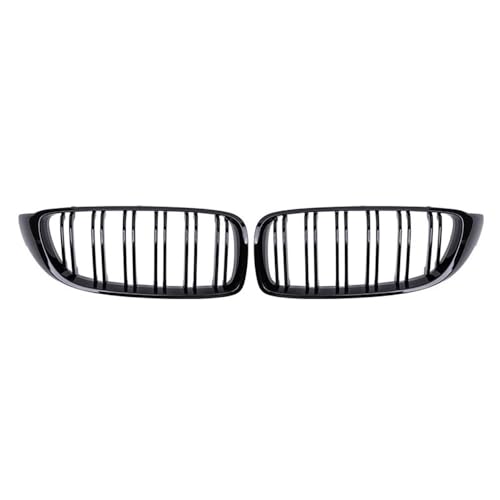 Parrilla de parachoques premium doble listón negro brillante para Serie 4 F32 F33 F36