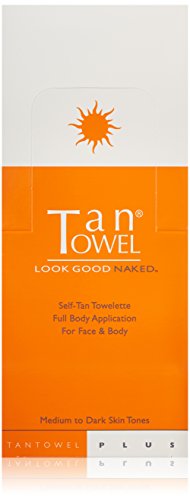 Tan Towel Full Body Towelettes, Plus, 2.55 lb.