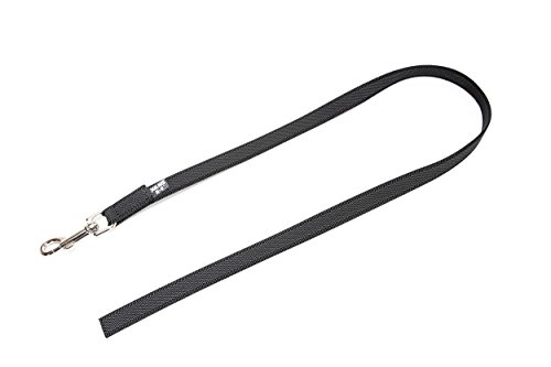 IDC Color & Gray gumierte Leine, 20 mm x 1 m ohne Schlaufe, Schwarz-Grau