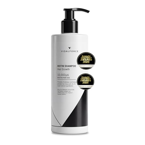 Champu Biotina para el Cabello 10000 mcg I Elegido mejor champu Anticaida 2026, 2025 y 2024 I Con Zinc, Saw Palmetto, Hierro, Cobre o Cafeína I Realmente Sin Sulfatos Ni Parabenos. XXL 400ml