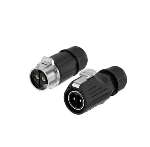 IP68 power waterproof aviation plug male and female docking waterproof connector welding free screw lock wire half metal joint(LP28-2Pin)