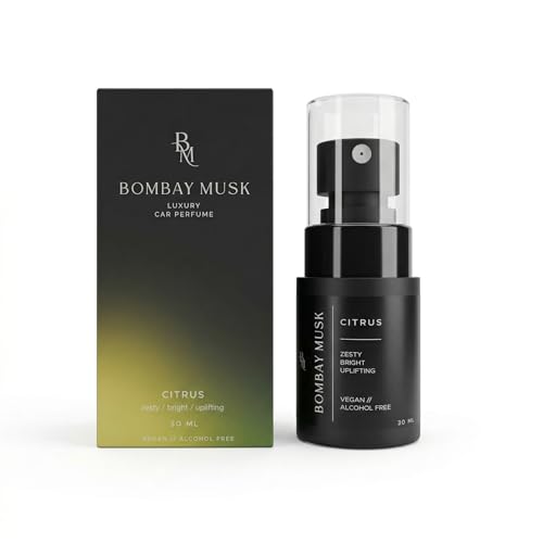 Image of Bombay Musk Citrus Luxury Car Perfume | Long Lasting Car Fragrance & Car Freshener | Alcohol Free & Plant Based | 60+ Days | 200+ Sprays | Perfume for Car