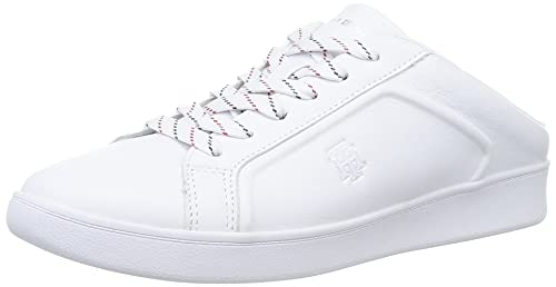 Baskets Tommy Hilfiger FW0FW06352 en cuir blanc aux finitions épurées
