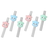 DECOMELODY 6個 高齢者 妊婦 乳幼児向けシリコン製吸管 柔軟で角可能 衛生的な再利用可能ストロー 食事補助用飲みやすい吸い口付き