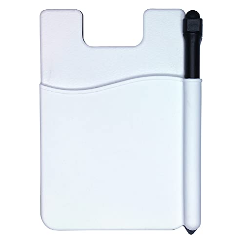 Silicone Phone Wallet With Stylus Pen, Phone Card Holder - Set Of 4 (Assorted) #TOP4