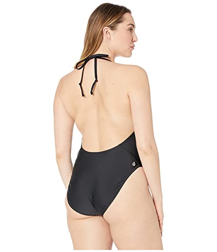 Volcom Women's Standard Plus Size Simply Solid One Piece Swimsuit, Black, Extra Small #TOP2