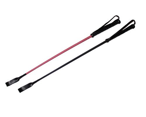 Riding Crop for Horse Fiberglass Shaft with Leather Double Slapper (27 Inch, Pink)