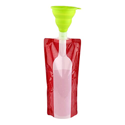 Saco de vinho dobrável, garrafa de vinho portátil, pacote com 4 porta-garrafas à prova de vazamento,