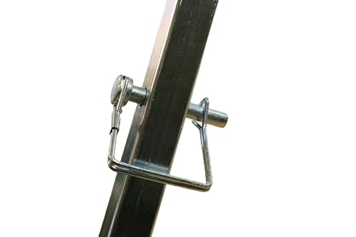 Dreibein massiv 1,70m Silber/verzinkt für Schwenkgrill, Kettenhöhenverstellung aus Edelstahl/Stahl Antirutschschutz