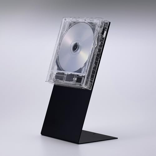 Image of km5 Custom Aluminum Desktop Stand CP1 / CP2 CD Player - Display CD Album Art on Desk or Shelf (Black)