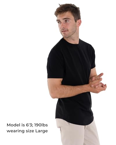 WYR Wear Men’s Curve Crew – Fitted Short Sleeve T-Shirt with Curved Hem, Egyptian Cotton Tee Shirts for Men, Short Sleeve Tee2