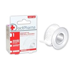 Doctpharma Rocchetto TNT Bianco 5m x 2,5cm – Nastro per Medicazioni Ipoallergenico per Pelli Sensibili, Dermatologicamente Testato, Ritagliabile a Mano