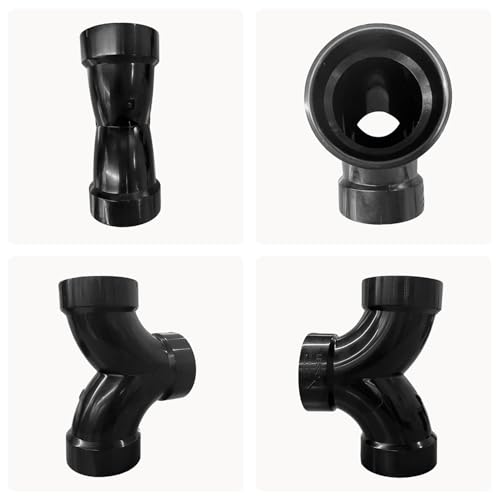 Image of Lesso 3''Double Degree 90 ELBOW ABS pipe fittings Black, 3 Inch