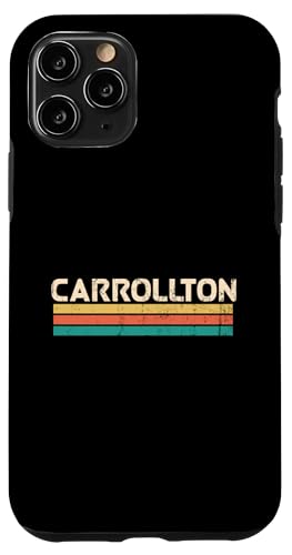 キャロルトン テキサス USA 都市名 クラシック ヴィンテージ カラー デザイン スマホケース iPhone 11 Pro 用