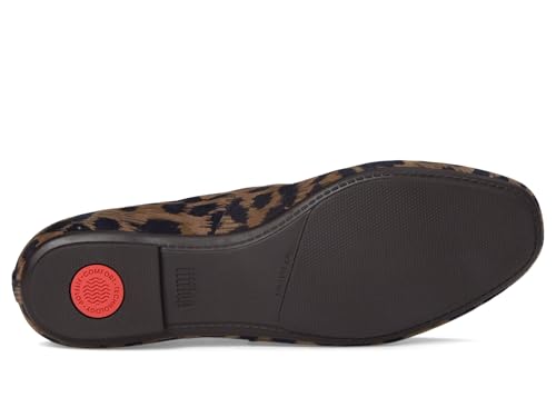 FitFlop Women's Delicato Leopard Suede Mary Janes Ballet Flat4