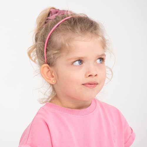 14k Yellow Gold 5mm Cubic Zirconia Butterfly Screw Back Stud Earrings for Girls - Children's Small Butterfly Earrings for Babies, Toddlers & Little Girls with Locking Safety Screw Backs2