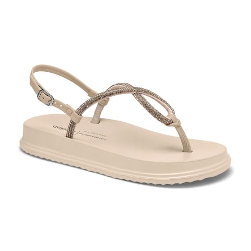 Sandália Papete Feminina Dakota Y6241 Flatform Strass