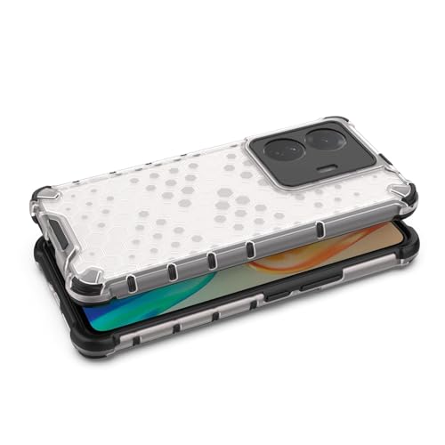 Image of Prime Retail Hard PC Back Case Cover for Vivo T1 Pro 5G Anti Slip Ultra Thin Shockproof Reinforced Corners (Transparent)