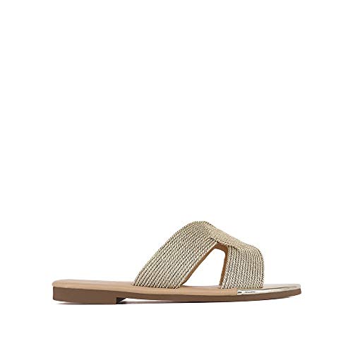 SHUSHOP Women's Slip on Flat Sandal