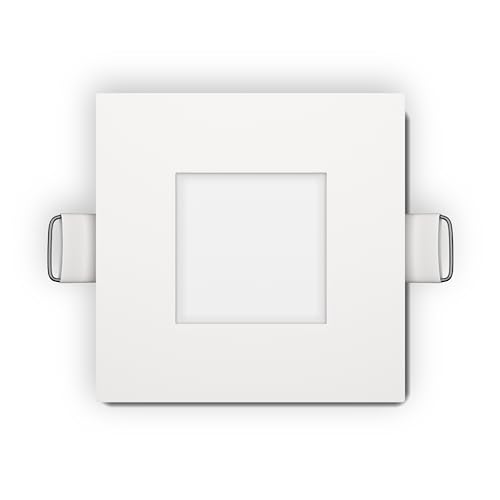 Goodlite 3-inch 8W - LED Recessed Ultra-Thin Square Slim Wafer Downlight, Dimmable (Triac...