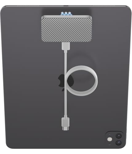 Magnetic Wireless Charger for iPad Pro 11 (1st/2nd/3rd/4th) & iPad Air 11 (M2/M3) & iPad Air 10.9 (4th/5th), 18W Fast Charging Smart Connector Alloy Wireless Charging Pad with USB-C Cord Cable