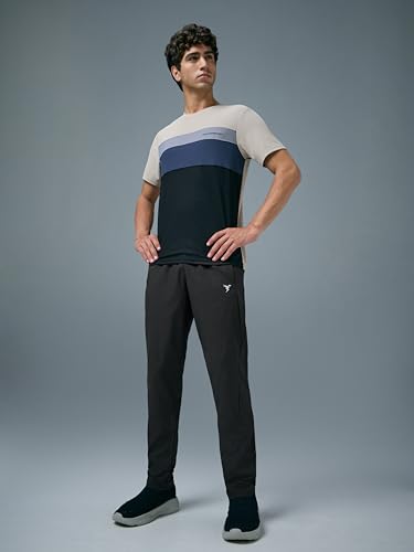 Image of TECHNOSPORT Men's Solid Slim Fit Sports Track Pants with TS LYTRA | Quick-Dry, Moisture-Wicking, UPF 50+ & Odour-Resistant Activewear for Gym, Running & Training