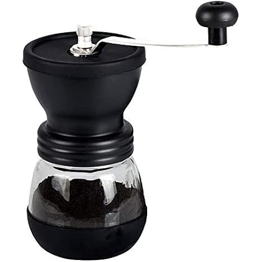 NILKANTH Manual Coffee Mill Grinder with Ceramic Burrs with