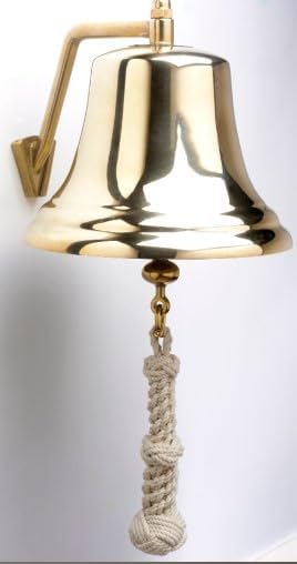Handwoven, Nautical Bell Rope, Handmade Cotton Nautical Bell Rope with Heavy-Duty Brass Shackle, Made in India - Image 2